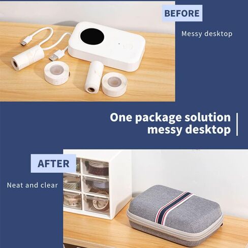 Phomemo Hard Carry Label Printer Case- Mini Label Maker Cover D30/P21/M110/M02/T02 Bluetooth Label Maker, Black in Kuwait