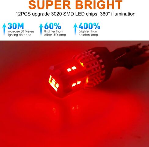 LED Front/Rear Turn Signal Light Bulbs 1156 LED Bulbs Amber Yellow 400% Brighter 7506 1156A 1003 1141 P21W LED Bulb for Blinker Parking Side Marker Brake Lights, Pack of 2 in Saudi Arabia