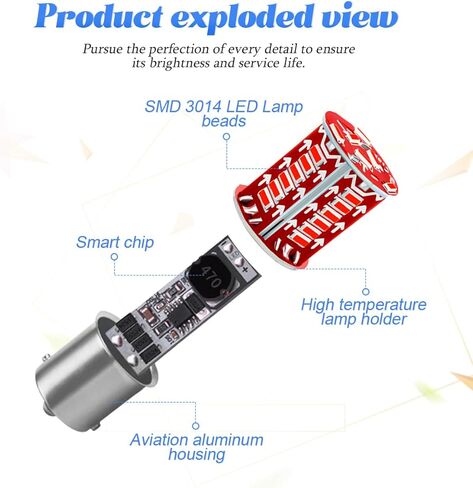 BESULEN 1157 Car LED Bulbs, 4PCS Super Bright LED Backup Reverse Lights, 12V Brake Stop Signal Light Lamp Bulb LED Tail Brake Signal Rear Lamp, Car Replacement for Trucks Motorcycles in Saudi Arabia