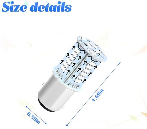 1157 لمبات LED للسيارة، 4 قطع مصابيح LED احتياطية فائقة السطوع، مصابيح خلفية لإيقاف الفرامل 12 فولت، مصباح خلفي لإشارة الفرامل LED، بديل السيارة للشاحنات والدراجات النارية in Kuwait