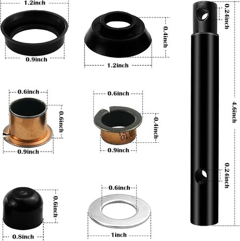 TIKSCIENCE Kingpin and Bushing Kit Fit for Yamaha G2 G8 G9 G11 G14 G16 G19 G20 Golf Cart 1985-2001, Replace J38-23527-00, J38-23528-00, J38-23516-00 in Saudi Arabia
