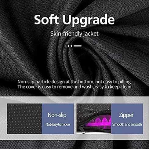 وسادة مقعد جل للجلوس لفترة طويلة - وسادة مقعد السيارة على شكل بيضة لكرسي المكتب مع غطاء غير قابل للانزلاق للظهر والعصعص ووسادة تخفيف آلام عظم الذيل - قرص العسل لتقليل الضغط مصمم للراحة in Kuwait