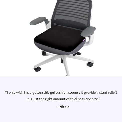 وسادة مقعد جل للجلوس لفترة طويلة - وسادة مقعد السيارة على شكل بيضة لكرسي المكتب مع غطاء غير قابل للانزلاق للظهر والعصعص ووسادة تخفيف آلام عظم الذيل - قرص العسل لتقليل الضغط مصمم للراحة in Kuwait