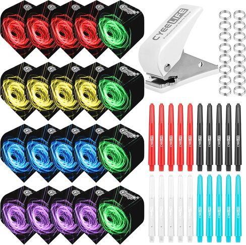 CyeeLife-Dart Accessories Set with Flights,Shafts,Sharpener and Tools,3 Different Accessories kit Optional in Saudi Arabia