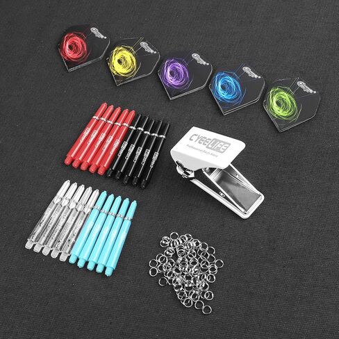 CyeeLife-Dart Accessories Set with Flights,Shafts,Sharpener and Tools,3 Different Accessories kit Optional in Saudi Arabia