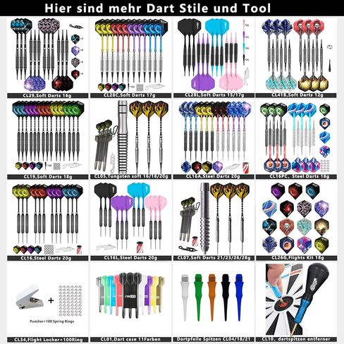 CyeeLife-Dart Accessories Set with Flights,Shafts,Sharpener and Tools,3 Different Accessories kit Optional in Saudi Arabia