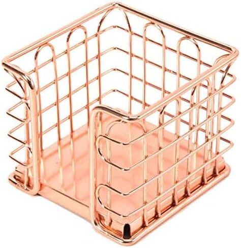 Rose Gold Self-Stick Note Pad Holder Memo Note Cube Holders for Office Home Schools Desk Supplies in Saudi Arabia