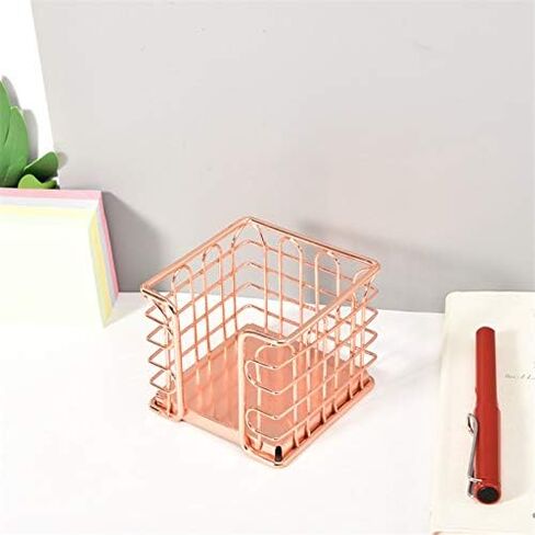 Rose Gold Self-Stick Note Pad Holder Memo Note Cube Holders for Office Home Schools Desk Supplies in Saudi Arabia