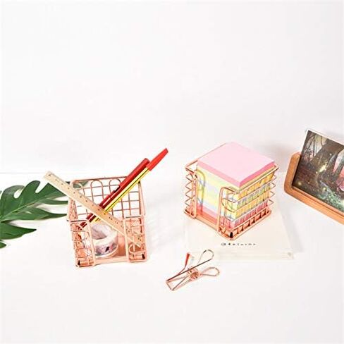 Rose Gold Self-Stick Note Pad Holder Memo Note Cube Holders for Office Home Schools Desk Supplies in Saudi Arabia