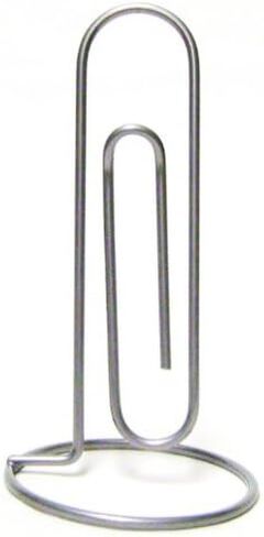 Home-X Jumbo Paper Clip Memo Holder for Desk - Document Stand, Typing Paper Holder, Office Organizer, Desktop Accessory, Photo Clip Stand, Letter & Bill Storage, Mail Organizer-Silver in Kuwait