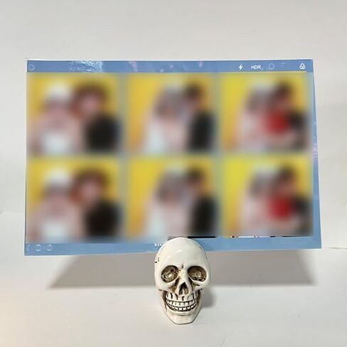 Halloween Skull Design Card Holder Resin Skeleton Base Memo Clips Holder Note Holder Card Holder Photo Clip in Saudi Arabia