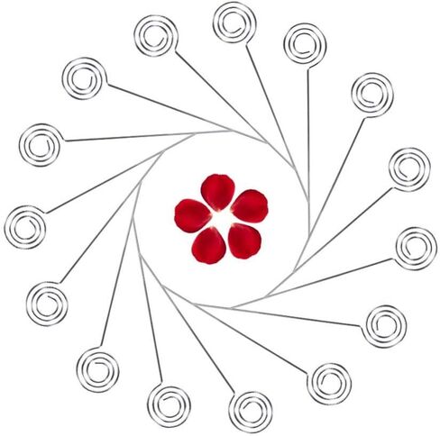 مكان حامل البطاقة، 50 قطعة من أسلاك المشبك المعدنية الفضية، صورة بطاقة مذكرة ورقية، حامل مشبك عرض للحرف اليدوية وصنع الهدايا، حامل مذكرة، حلقة حلقة in Kuwait