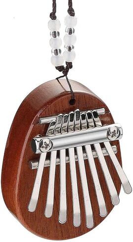 KoEiTop Mini Kalimba، 8 Key Kalimba Thumb Piano، Mini Thumb Piano، بيانو الإصبع المحمول، بيانو الجيب، هدية قلادة لعشاق الموسيقى الأطفال البالغين المبتدئين (الخشب)، (Z1) in Kuwait