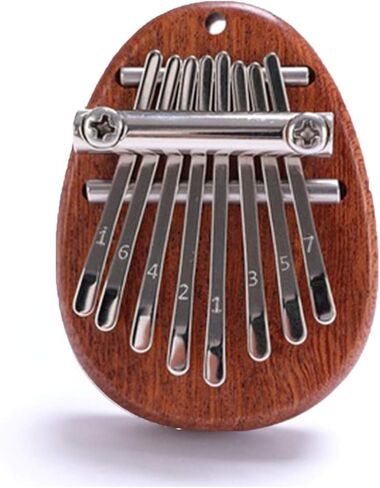 KoEiTop Mini Kalimba، 8 Key Kalimba Thumb Piano، Mini Thumb Piano، بيانو الإصبع المحمول، بيانو الجيب، هدية قلادة لعشاق الموسيقى الأطفال البالغين المبتدئين (الخشب)، (Z1) in Kuwait