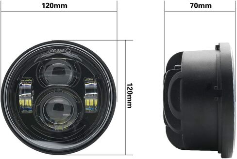 مصابيح أمامية LED مزدوجة 4.65 بوصة Hi/Lo Beam لمصابيح المصابيح الأمامية LED 6000K Fat Bob 2008-2016 مع محولات H4 إلى H13 in Saudi Arabia