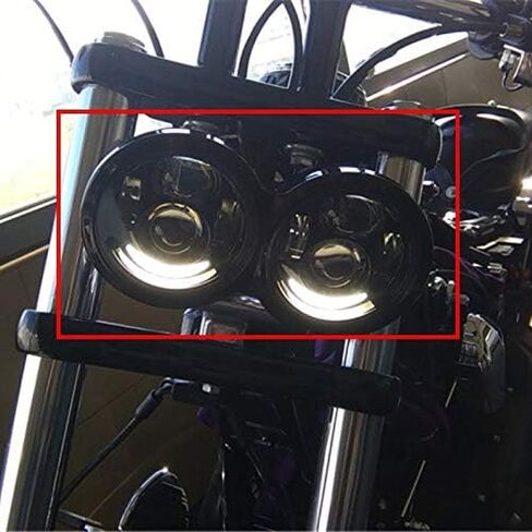 مصابيح أمامية LED مزدوجة 4.65 بوصة Hi/Lo Beam لمصابيح المصابيح الأمامية LED 6000K Fat Bob 2008-2016 مع محولات H4 إلى H13 in Saudi Arabia
