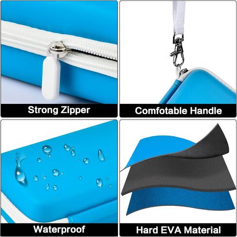 حافظة حاسبة سوداء لـ TI-30XS/TI-30XIIS/TI-30Xa/TI-36X Pro | غلاف EVA صلب، جيوب شبكية من طبقتين، حامل مرن، حزام معصم، 8.27 × 3.94 × 2.36 بوصة، حقيبة الامتحان المدرسي in Kuwait