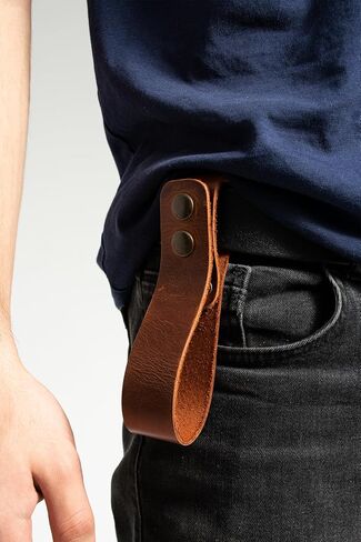 Havzoria Thick Grain Leather Whip Holster Handmade Belt Whips Holder Bullwhip Whip Loop for Horse Riding in Saudi Arabia