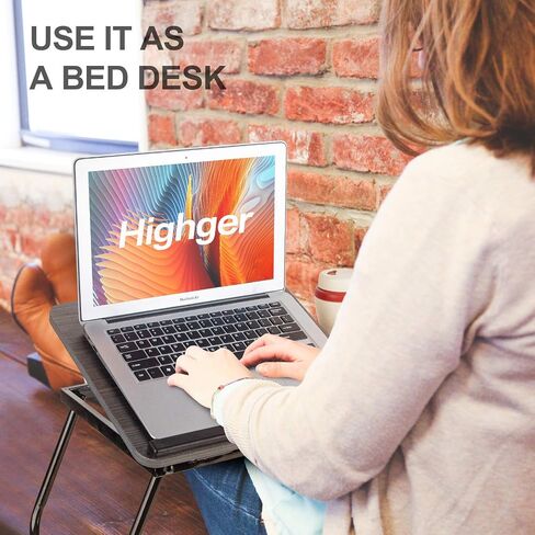 Lap Desk - Fits up to 17 inches Laptop Desk for Bed and Sofa,Portable Bed Trays for Eating Writing Reading Notebook Holder & Stand,Adjustable & Foldable in Saudi Arabia
