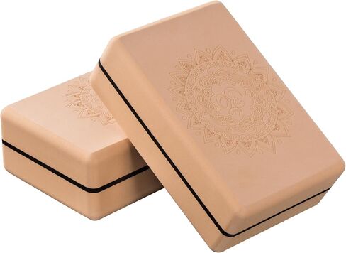 Wood Yoga Wheel Set, Cork Yoga Wheel, Yoga Block 2 Pack 9"x6"x3", Yoga Wheel Bag, 4 in 1. in Saudi Arabia