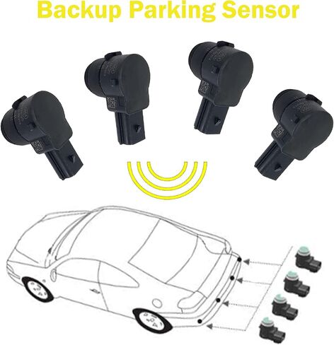 مستشعر وقوف السيارات الاحتياطي العكسي متوافق مع Buick Enclave Cadillac Escalad Chevy/GMC Express 1500 2500 3500 Van Saturn Outlook يستبدل 15239247، 25961321، 25961317، 21995586، 25962147، حزمة من 4 in Saudi Arabia