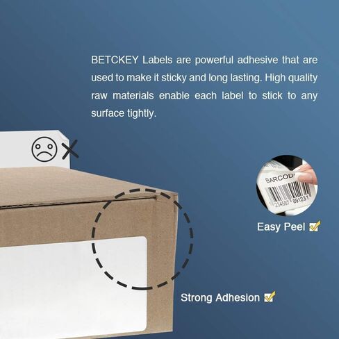BETCKEY - بديل ملصقات العناوين المتوافقة لـ Brother DK-1201 (1.1 بوصة × 3.5 بوصة)، استخدم مع طابعات ملصقات Brother QL [10 بكرات + 2 خراطيش قابلة لإعادة الاستخدام] in Saudi Arabia