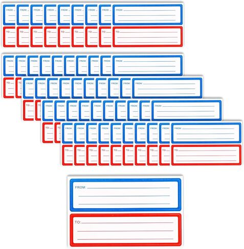 ASTER 50 Sheets All-Purpose Labels,White Matte Address Labels Sticker Removable Rectangular Labels Writable Blank Adhesive Labels for School Office and Home (11 x 9 cm) in Saudi Arabia