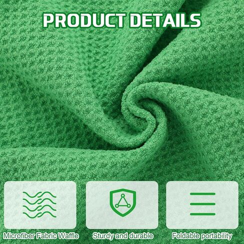 Batiyeer 12 Pcs Golf Towel Bulk for Golf Bags 16'' x 16'' Microfiber Fabric Golf Towel with Clip Waffle Pattern Golf Towel for Golf Bags, Fitness, Camping, Hiking, Yoga (Black, Gray, Blue) in Kuwait
