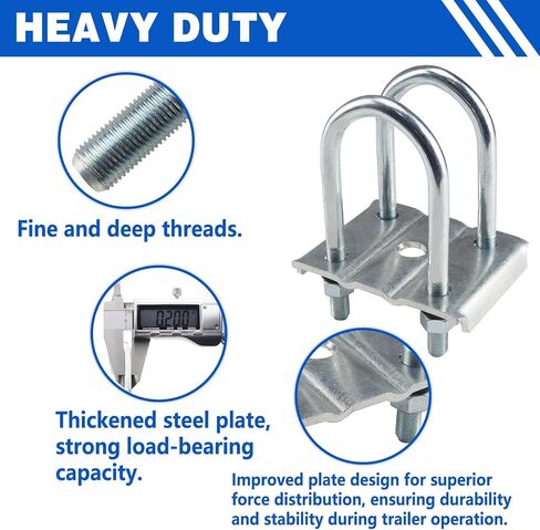 مجموعة واحدة من مجموعة مسامير المقطورة على شكل حرف U لمحور مستدير بوزن 3500 رطل 2-3/8 بوصة، وطول 6-1/4 بوصة، وقطر 1/2 بوصة، ومجموعات مسامير على شكل حرف U لمحور المقطورة على شكل حرف U بوزن 3500 رطل in Kuwait