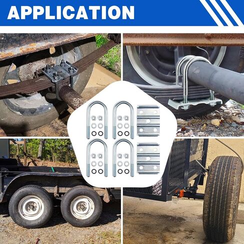 مجموعة واحدة من مجموعة مسامير المقطورة على شكل حرف U لمحور مستدير بوزن 3500 رطل 2-3/8 بوصة، وطول 6-1/4 بوصة، وقطر 1/2 بوصة، ومجموعات مسامير على شكل حرف U لمحور المقطورة على شكل حرف U بوزن 3500 رطل in Kuwait