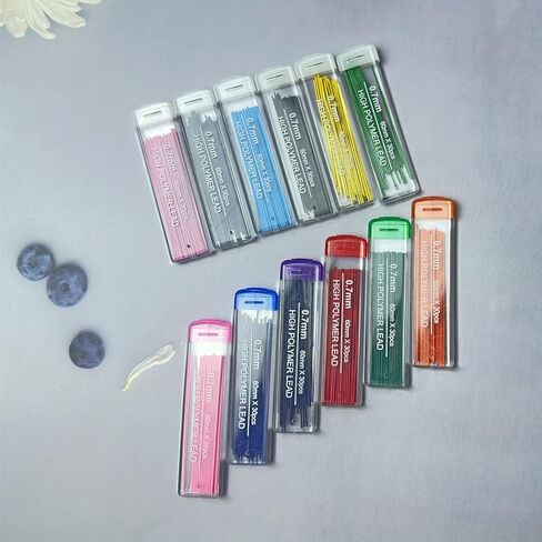 12 Colors 360 Pieces Color Lead Refills Colored Pencils Lead, 0.7 mm HB (12 Colors) in Kuwait