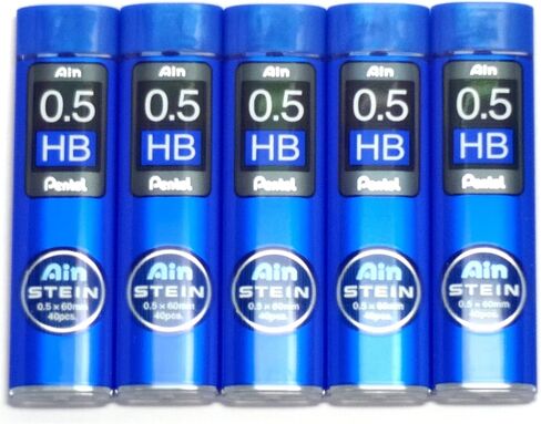 سلسلة قلم Pentel Ain 0.5 مم HB، 40 سلسلة × 5 عبوات/إجمالي 200 سلسلة (مستوردة من اليابان) [حزمة Komainu-Dou الأصلية] in Saudi Arabia