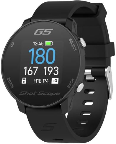 Shot Scope G5 GPS Golf Watch | F/B/M Dynamic Yardages to Green | Distances to Doglegs/Layup Points | Includes 2 Watch Straps (Gray) in Kuwait