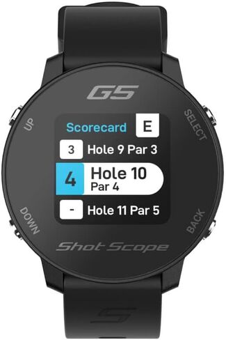 Shot Scope G5 GPS Golf Watch | F/B/M Dynamic Yardages to Green | Distances to Doglegs/Layup Points | Includes 2 Watch Straps (Gray) in Kuwait