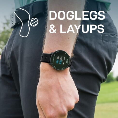 Shot Scope G5 GPS Golf Watch | F/B/M Dynamic Yardages to Green | Distances to Doglegs/Layup Points | Includes 2 Watch Straps (Gray) in Kuwait