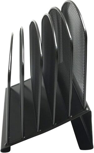 5 أقسام لسطح المكتب، منظم فارز المستندات، منظم مكتب شبكي، 5 أقسام لتنظيم المنزل أو المكتب، ومجلدات المتاجر، والمجلدات، والملفات، والمزيد - أسود in Kuwait