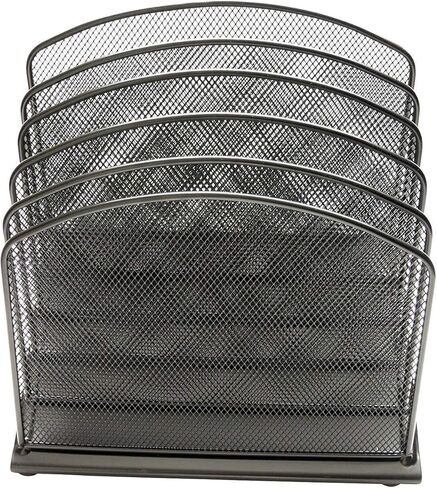 5 أقسام لسطح المكتب، منظم فارز المستندات، منظم مكتب شبكي، 5 أقسام لتنظيم المنزل أو المكتب، ومجلدات المتاجر، والمجلدات، والملفات، والمزيد - أسود in Kuwait