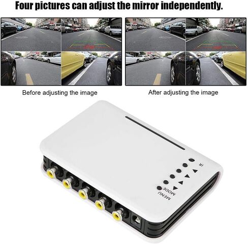 جهاز تقسيم الفيديو Sonew، مجموعة نظام معالجة الكاميرا CCTV Video Quad Splitter Switcher 4 قنوات مع محول BNC in Saudi Arabia