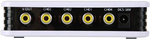 جهاز تقسيم الفيديو Sonew، مجموعة نظام معالجة الكاميرا CCTV Video Quad Splitter Switcher 4 قنوات مع محول BNC in Saudi Arabia