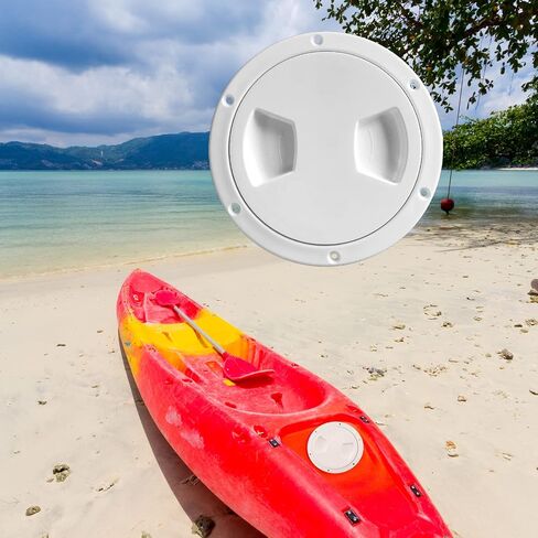 Boat 5 Inch Inspection Port Boat Access Seal Kayak Hatch Plus RV Marine Tight Hole Cover Lid (White) in Saudi Arabia
