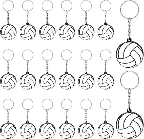 20 Pcs Rubber Sports Keychain Volleyball Keychain Volleyball Keychains Cute Keychain Volleyball Team Gifts Sports Party Favors for School Sport Reward Birthday Party Supplies in Saudi Arabia