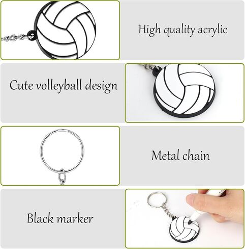 20 Pcs Rubber Sports Keychain Volleyball Keychain Volleyball Keychains Cute Keychain Volleyball Team Gifts Sports Party Favors for School Sport Reward Birthday Party Supplies in Saudi Arabia