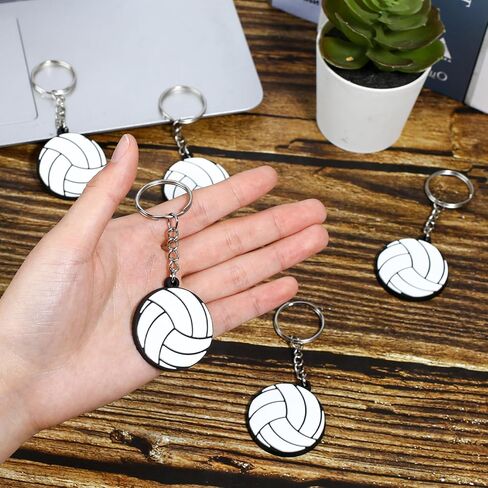 20 Pcs Rubber Sports Keychain Volleyball Keychain Volleyball Keychains Cute Keychain Volleyball Team Gifts Sports Party Favors for School Sport Reward Birthday Party Supplies in Saudi Arabia
