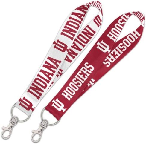 حزام المفاتيح WinCraft NCAA Indiana University IU Hoosiers مع حلقة 6 بوصة ومشبك جراد البحر الدوار in Saudi Arabia