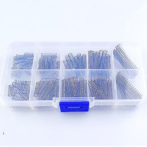 Stainless Steel 304 Compression Springs, Wire Diameter 0.016 inch, OD 0.16 inch, Free Length 0.39 to 1.18 inch Stainless Steel Extended Compressed Spring-5 Sizes (150Pcs)