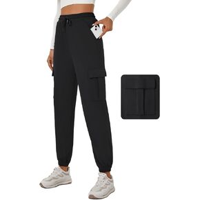 YOYOYOGA سراويل البضائع النسائية عالية الخصر للركض فضفاضة الرباط Sweatpants مع جيوب مرونة الخصر السراويل الرياضية