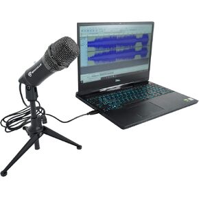 Rockville Z-STREAM USB Condenser Computer Microphone Youtube Zoom Podcasting Mic, Black