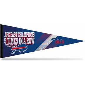 Rico Industries NFL Football Buffalo Bills 2024-25 AFC East Champions 12" x 30" Felt Wall Décor Pennant - Great for Home/Bed Room/Man Cave Décor