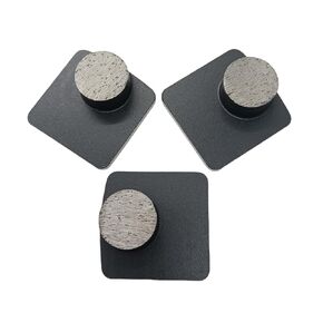 Redi-Lock Concrete Floor Preparation Disc, Diamond Metal Grinding Shoes, Single Round Segs Compatible for Husqvarna Grinder, 30/40 Grit Medium Bond, 3PCS