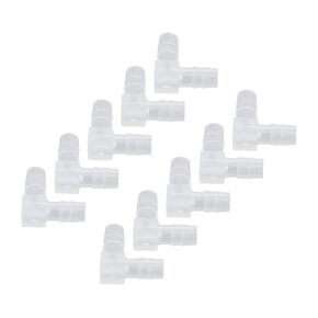 10Pcs Elbow Hose Plastic, Equal Barbed Joint Adapter 90 Degree Elbow Hose Fitting 90 Degree Equal Barbed Joint Adapter L Shape for Aquarium (8mm)